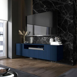 Heze Furniture Elpis 2 Glamour Tv Cabinet 150 Cm Wall-Mounted - Navy Matt - thumbnail 3