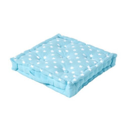 Homescapes Cotton Blue Stars Floor Cushion, 40 X 40 Cm - thumbnail 1