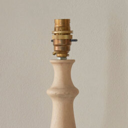 Loops Stylish 2 Pack Table Lamp Bases In Natural Wood And Brushed Brass Finish - thumbnail 3