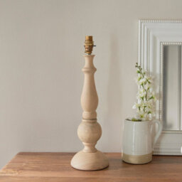 Loops Stylish 2 Pack Table Lamp Bases In Natural Wood And Brushed Brass Finish - thumbnail 2