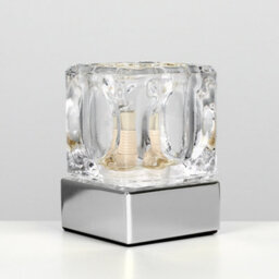 Valuelights Ice Cube Touch Table Lamp With G9 Dimmable Bulb In Cool White - thumbnail 4