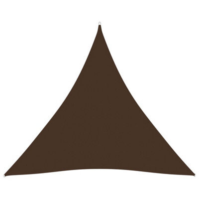 Berkfield Sunshade Sail Oxford Fabric Triangular 5X5X5 M Brown - image 1