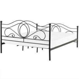 Beliani Bed Metal Lyra 180 X 200 Cm (Eu Super King) Black - thumbnail 6