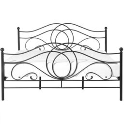 Beliani Bed Metal Lyra 180 X 200 Cm (Eu Super King) Black - thumbnail 4