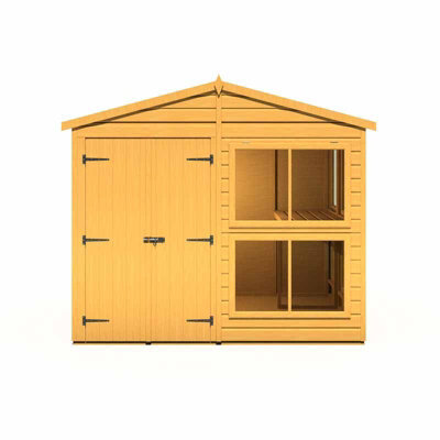 Shire Sun Hut Potting Shed With Opening Windows And Interchangable Panels 8Gx6 - image 1