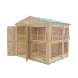 Shire Sun Hut Potting Shed With Opening Windows And Interchangable Panels 8Gx6 - thumbnail 3