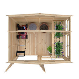 Shire Sun Hut Potting Shed With Opening Windows And Interchangable Panels 8Gx6 - thumbnail 6