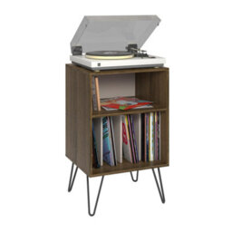 Novogratz Concord Turntable Stand Brown Oak Look - thumbnail 4