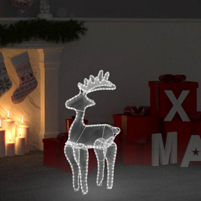 Berkfield Reindeer Christmas Decoration With Mesh 306 Leds 60X24X89Cm - image 1