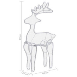Berkfield Reindeer Christmas Decoration With Mesh 306 Leds 60X24X89Cm - thumbnail 9