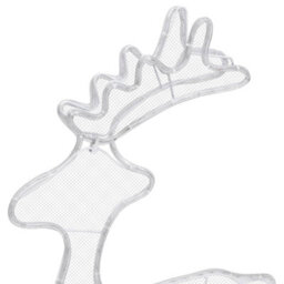 Berkfield Reindeer Christmas Decoration With Mesh 306 Leds 60X24X89Cm - thumbnail 8
