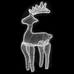 Berkfield Reindeer Christmas Decoration With Mesh 306 Leds 60X24X89Cm - thumbnail 2