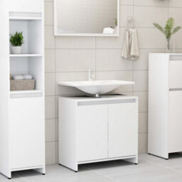 Berkfield Bathroom Cabinet White 60X33X61 Cm Engineered Wood - thumbnail 1