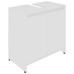 Berkfield Bathroom Cabinet White 60X33X61 Cm Engineered Wood - thumbnail 2