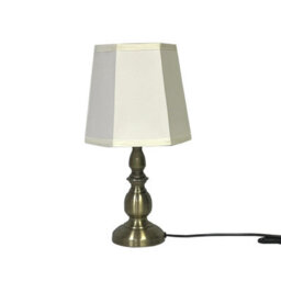 Monal Harvard Antique Brass Touch Table Lamp With Cream Shade 4 Stage Dimmer Single - thumbnail 2