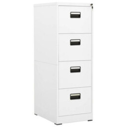 Berkfield Filing Cabinet White 46X62X133 Cm Steel