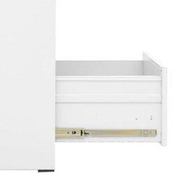 Berkfield Filing Cabinet White 46X62X133 Cm Steel - thumbnail 6