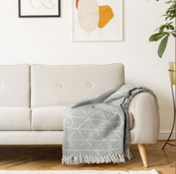 Geo Diamond Collection Recycled Cotton Throw - thumbnail 3