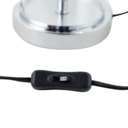 First Choice Lighting Aura - Chrome Table Lamp With Navy Blue Cut Out Shade - thumbnail 3