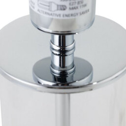 First Choice Lighting Aura - Chrome Table Lamp With Navy Blue Cut Out Shade - thumbnail 4