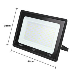 Taylor & Brown 200W Led Floodlight, Ip66 Waterproof Outdoor Security Light, 6500K Cool White For Yard, Garage, Garden, Streets - thumbnail 6