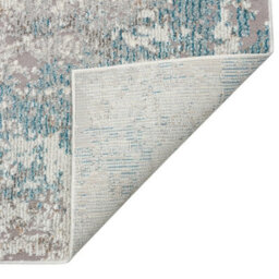 Modern Rug, Abstract Rug For Bedroom, & Living Room, Stain-Resistant Rug, 7mm Thick Teal Abstract Rug-120Cm X 170Cm - thumbnail 6