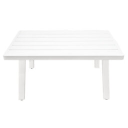 Dellonda Kyoto White 3 Piece Outdoor Garden Corner Sofa & Coffee Table Set White - thumbnail 8