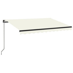 Berkfield Manual Retractable Awning 350X250 Cm Cream - thumbnail 2