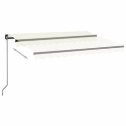 Berkfield Manual Retractable Awning 350X250 Cm Cream - thumbnail 3