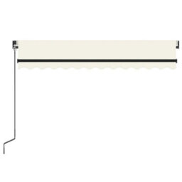 Berkfield Manual Retractable Awning 350X250 Cm Cream - thumbnail 4