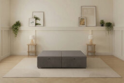 Sloomy Our Ottoman Base Slate Naples  With Open End Storage - thumbnail 2