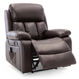 More4Homes Chester Manual Recliner Bonded Leather 1+2 Seater Sofa Set (Brown) - thumbnail 5