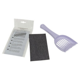 Urbn-Living Urbnliving Lilac Large Cat Corner Litter Tray Hooded Deep Cover Toilet Flap Box With Filter & Scoop - thumbnail 8