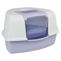 Urbn-Living Urbnliving Lilac Large Cat Corner Litter Tray Hooded Deep Cover Toilet Flap Box With Filter & Scoop - thumbnail 6