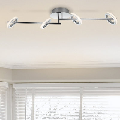 Cosylyte Holdon 4 Ring Adjustable Integrated Led, Modern Spotlight - Chrome - image 1