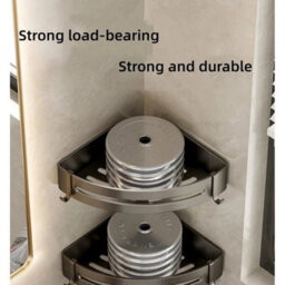 3 Tier Corner Shower Caddy Shelf Bathroom Wall Mounted - thumbnail 1