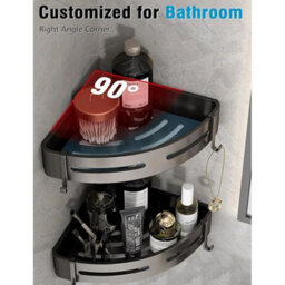 3 Tier Corner Shower Caddy Shelf Bathroom Wall Mounted - thumbnail 7
