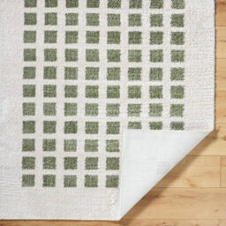Livabliss Fossay Shaggy-Washable Beige Green Modern Hig Pile Living Bedroom Rug 160 X 213 Cm Easy Care, Non Shedding - thumbnail 4
