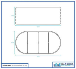 Harbour Housewares Raised Garden Beds - 2X Ivory Rounded Bottomless Metal Bed Galvanised Steel Planter Box 120 X 60 X 45Cm - thumbnail 3