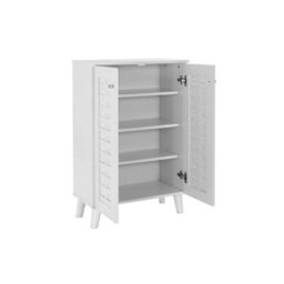 2 Door Shoe Cabinet In White Home Storage Shoe Cabinets For Hallways Bedrooms - thumbnail 4