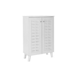 2 Door Shoe Cabinet In White Home Storage Shoe Cabinets For Hallways Bedrooms - thumbnail 2