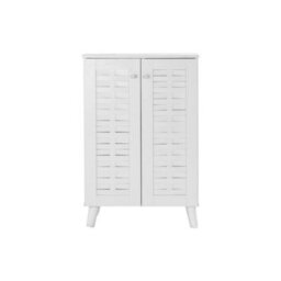 2 Door Shoe Cabinet In White Home Storage Shoe Cabinets For Hallways Bedrooms - thumbnail 3