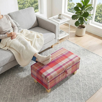 M Linen Storage Ottoman Bench Bedroom Living Room Footstool Pouffe Seat Toy Box - image 1