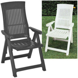Urbn-Living Urbnliving Folding Garden Lounger White Color Chair 5 Multi Reclining Positions Outdoor Dining Chairs - thumbnail 5
