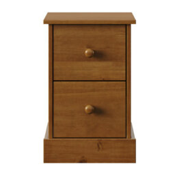 Mercers Furniture Farmhouse Dark 3 Drawer Bedside Cabinet Table Solid Wood Pine Wooden Bedroom - thumbnail 4