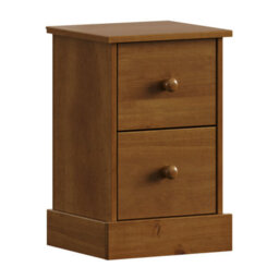Mercers Furniture Farmhouse Dark 3 Drawer Bedside Cabinet Table Solid Wood Pine Wooden Bedroom - thumbnail 3