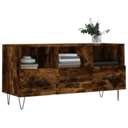 Walplus Tv Cabinet Smoked Oak 102X36X50 Cm Engineered Wood - thumbnail 3
