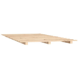 Berkfield Bed Frame 140X190 Cm Solid Wood Pine - thumbnail 4