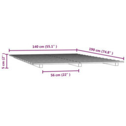 Berkfield Bed Frame 140X190 Cm Solid Wood Pine - thumbnail 8
