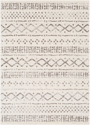 Livabliss Pisa-Global Grey Off-White Charcoal Living Dining Bedroom Rug 150 X 213 Cm Easy Care, Non Shedding - image 1